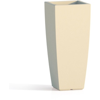 Tekcnoplast Stilo Square V0085 Vase, elfenbeinfarben, 33 x 33 cm, H 70 cm.