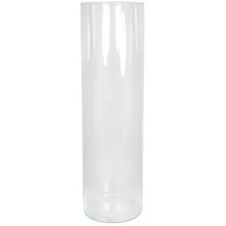 INNA-Glas Bodenvase Boden Vase Zylinder Sanya Ocean aus Glas, klar, 70 cm, Ø 19,5 cm weiß