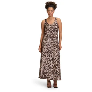 Vera Mont Abendkleid mit Leoprint in Weiß/Braun | Gr.: 40