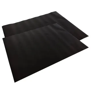colourliving Grillplatte Grillmatte Grillfolie Set mit Antihaft-Beschichtung bis 260°C (2-St), schützt vor Verschmutzung und vor Anbrennen schwarz