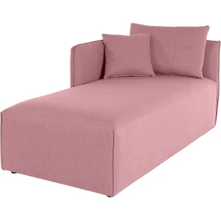 OTTO home Ottomane Nöre Webstoff 90 x 86 x 172 cm Rosa