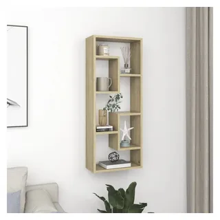 furnicato Wandregal Stilvolles 36 x 16 x 90 cm in Sonoma-Eiche, 1-tlg., Offenes Bücherregal mit viel Stauraum und 40 kg Belastbarkeit braun