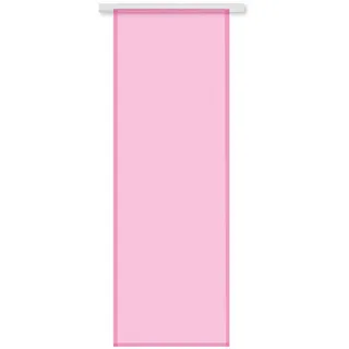 Bestlivings Vorhang (1 St), Klettband, blickdicht, Microfaser, Transparente Schiebegardine 60cm x 245cm (BxL), mit Klettband rosa