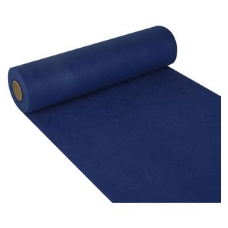 Papstar Tischläufer 84321 Soft Selection, dunkelblau, Vliesstoff, 40 cm x 24 m