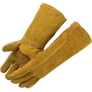 Ahlsen Reboot Schweißhandschuhe, Hitzebeständige Handschuhe, Feuerfeste Handschuhe Für Holzbrenner, Rindspaltleder, Schweißhandschuhe, Rigger-handschuhe, Grillhandschuhe, Holzöfen