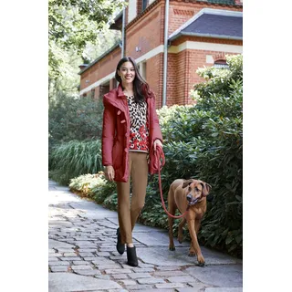 Parka HEINE, Damen, Gr. 38, rot (bordeaux), 90% Polyester, 10% Polyamid, 90% Polyester, 10% Polyamid, Füllung:100% Polyester, unifarben, Langarm, Jacken