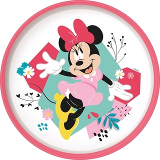 Disney Minnie Maus Kunststoff mit rutschfester Unterseite, Weiß und Rosa