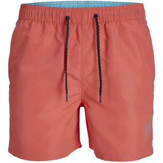 Jack & Jones Herren Badehose Badeshort JPSTFIJI JJSWIM SOLID Hot Coral Solid 12225961 M