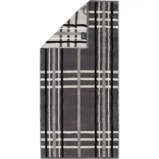 CAWÖ Noblesse Check Handtuch 50 x 100 cm grau