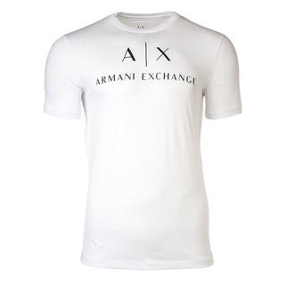 ARMANI EXCHANGE T-Shirt Herren T-Shirt - Schriftzug, Rundhals, Cotton weiß S