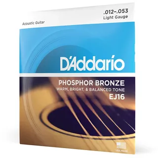 D'Addario EJ16 Phosphorbronze Light 12-53