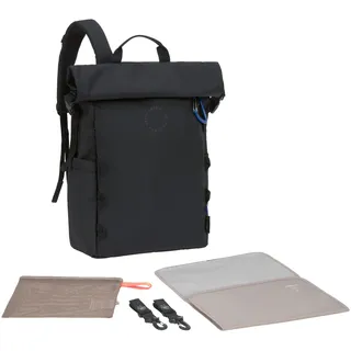 Lässig Wickelrucksack Outdoor Rolltop Schwarz