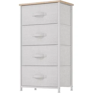 YITAHOME Sideboard 4 Schubladen Hellgrau