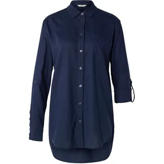 Tchibo - Lange Leinenbluse - Damen - Gr. 38 - dunkelblau