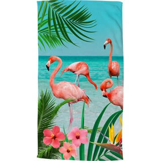 Good Morning Strandtuch Flamingo 100x180 cm