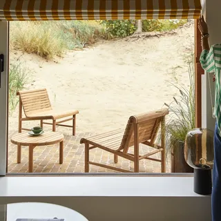 Gartenmöbel aus massivem recyceltem Teakholz 2 Plätze Hélen