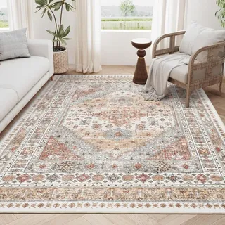Wohnzimmerteppich 4060cm Hellbraun Kaschmir-imitation Waschbarer Bodenteppich Waschbar Retro Große Fläche Teppich Anti-flecken-teppich Dekoration