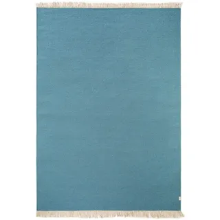 benuta Pop Wollteppich Liv - Hellblau 170x240 cm - Wolle handgewebt - Rechteckig & im Style: Uni, Hygge & Cozy, Minimalistisch, Natural - Pflegeleicht für Wohnzimmer Schlafzimmer