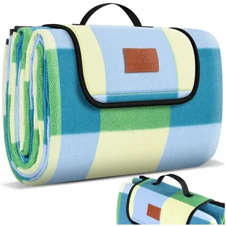 Picknickdecke, KESSER, Picknickdecke campingdecke XXL 200 cm wärmeisoliert blau