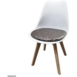 Hti-Living Esszimmerstuhl Atlanta Kunstleder braun/weiß