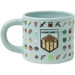 Minecraft-Becher, offiziell lizenzierte 400ml große Keramik-Kaffeetasse, geprägte Details, Videospiel-Merchandise für Gamer & Sammler, Tee, heiße Schokolade