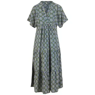 Blutsgeschwister Sommerkleid Saint Tropen - Sommerkleid Damen - Midikleid - Kleid - luftiges Kleid blau Wadenlang | S
