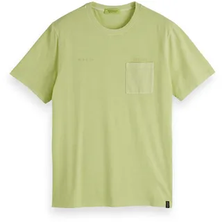Scotch & Soda Herren T-Shirt Washed Crewneck 155411-3477 M - Lemongrass - M