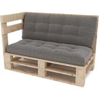 Lermowood Palettenmöbel Mpe Eckbank 100 x 60 cm Natur | Europaletten Indoor und Outdoor Lounge Gartenmöbel Holz Gartenmöbel Set Lounge Möbel Te... - Naturbelassen