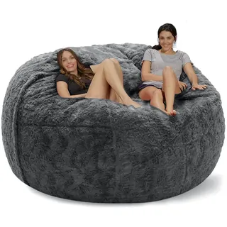 Sitzsack, Luxus, Flauschige Sitzsäcke, langlebig, bequem, für Erwachsene, große Sitzsäcke, Raumdekoration, Loungesessel, Sitzsack, Wohnzimmer