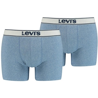 Levi's Herren Levi's Vintage Heather boxershorts voor heren, verpakking van 2 stuks Boxer Shorts, Light Blue, L EU