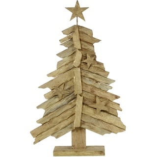 Tarrington House Weihnachtsbaum, Holz, 84 cm hoch, mit Sockel, braun