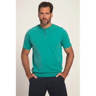 JP1880 T-Shirt Henley Bauchfit Halbarm Vintage Look Rundhals grün 3XL