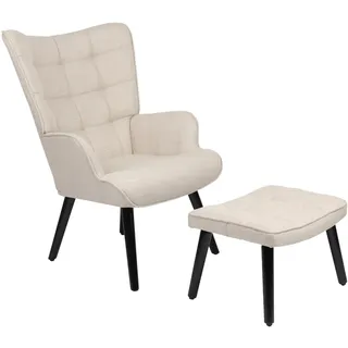 Hela Loungesessel Paros Webstoff Beige 2 Stk.