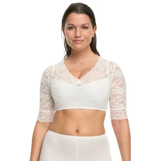 Susa Dirndlbluse Dirndlbluse halbarm Wiesn-Zauber (Stück, 1-tlg) - beige 46