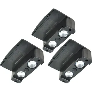 Solar Wall Washer Licht Spot Hohe Helle Konvexe Linse Lampe fuer Wand Leuchte Outdoor Garten Hof - Schwarz