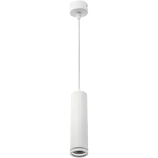GTV - Pendelleuchte SOLIS II | Deckenleuchte Weiss | Zylinder-Hängeleuchte mit GU10-Fassung | Deckenleuchte, Decken-Lampe, Hängelampe für Wohnzimmer, Bar, Esszimmer, Weiß