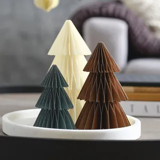 Ginger Ray 3D Paper Christmas Tree Shaped Waben-Tisch-Kamindekorationen, 3 Stück
