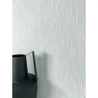 Newroom Vliestapete Hellgrau Uni Silber Wohnzimmer Tapete Schlafzimmer | helles Silbergrau, feiner Schimmer, feine Linienstruktur, ansatzfrei, moderne Wandtapete, Mustertapete, skandinavisch, Büro