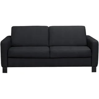 Celina Home Schlafsofa Aruba, Schwarz, Metall, Kombination Echtleder/Lederlook, Rindleder, 3-Sitzer, 190x87x100 cm, Made in EU, Fußauswahl, Lederauswahl, Stoffauswahl, Rücken echt, Kinderzimmer & Jugendzimmer, Jugendmöbel, Jugendsofas