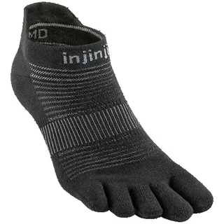 injinji Run Lightweight No-Show Sneakersocken Schwarz 44,5-47