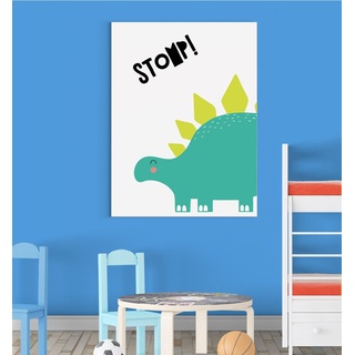Stukk Kunstdruck, Dinosaurier-Stomp, skandinavisches Tier, Kinderzimmer, Wanddekoration, A5, 148 x 210 mm