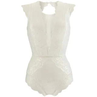 LASCANA Body, Body ohne Bügel, Spitzenbody in transparenter Optik, sexy Unterwäsche, sexy Dessous, Reizwäsche Damen beige 32
