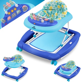 KIDIZ® 4in1 Lauflernhilfe Babywalker Spiel- und Lauflernwagen Gehfrei - Schaukelfunktion Babywippe mit Rollen, Licht, Musik ,Spielecenter Esstisch Laufstuhl Laufhilfe babys ab 6 Monaten Klappbar