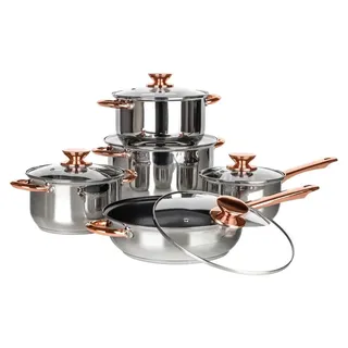 Banquet Edelstahl-Kochgeschirr-Set Swing Copper, 10-teilig
