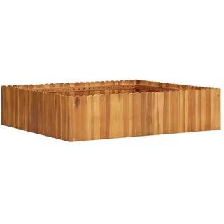 vidaXL Garten-Hochbeet Massivholz Akazie 100 x 100 x 25 cm