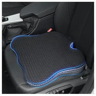 MOPUEA Sitzkissen Stuhlkissen Sitzkissen Autositz für Auto Ergonomisches Memory Foam, geeignet für das Fahren, das Sichtfeld durch erhöhte Rückenlehne schwarz
