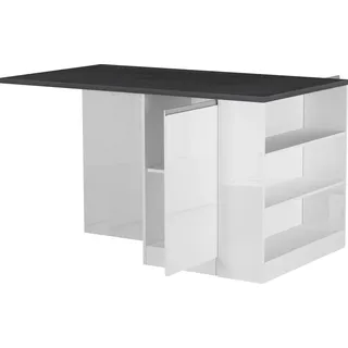 kochstation Kücheninsel »KS-Sole«, Breite 160 cm, 2 Türen, 4 offene Fächer