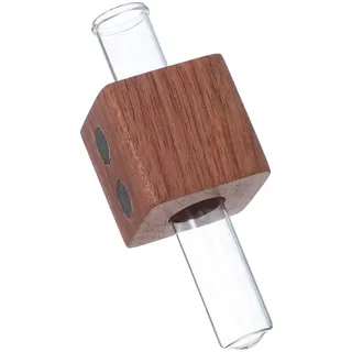 HANABASS Magnetische Reagenzglas Blumenvase Holz Kleiner Kühlschrankmagnet Pflanzgefäß Wanddeko