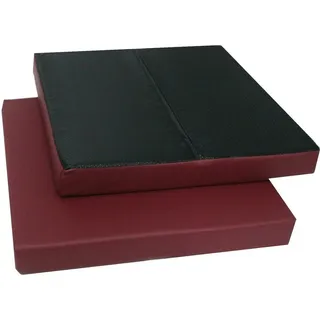 kissenfabrik-juwan Sitzkissen Antirutsch, Stuhlkissen Sitzpolster Bankkissen Rutschfest - Kunstleder 40x40x5 CM rot