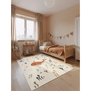 HANSE HOME Moby Kinderteppich 160 x 235 cm Beige/Creme
